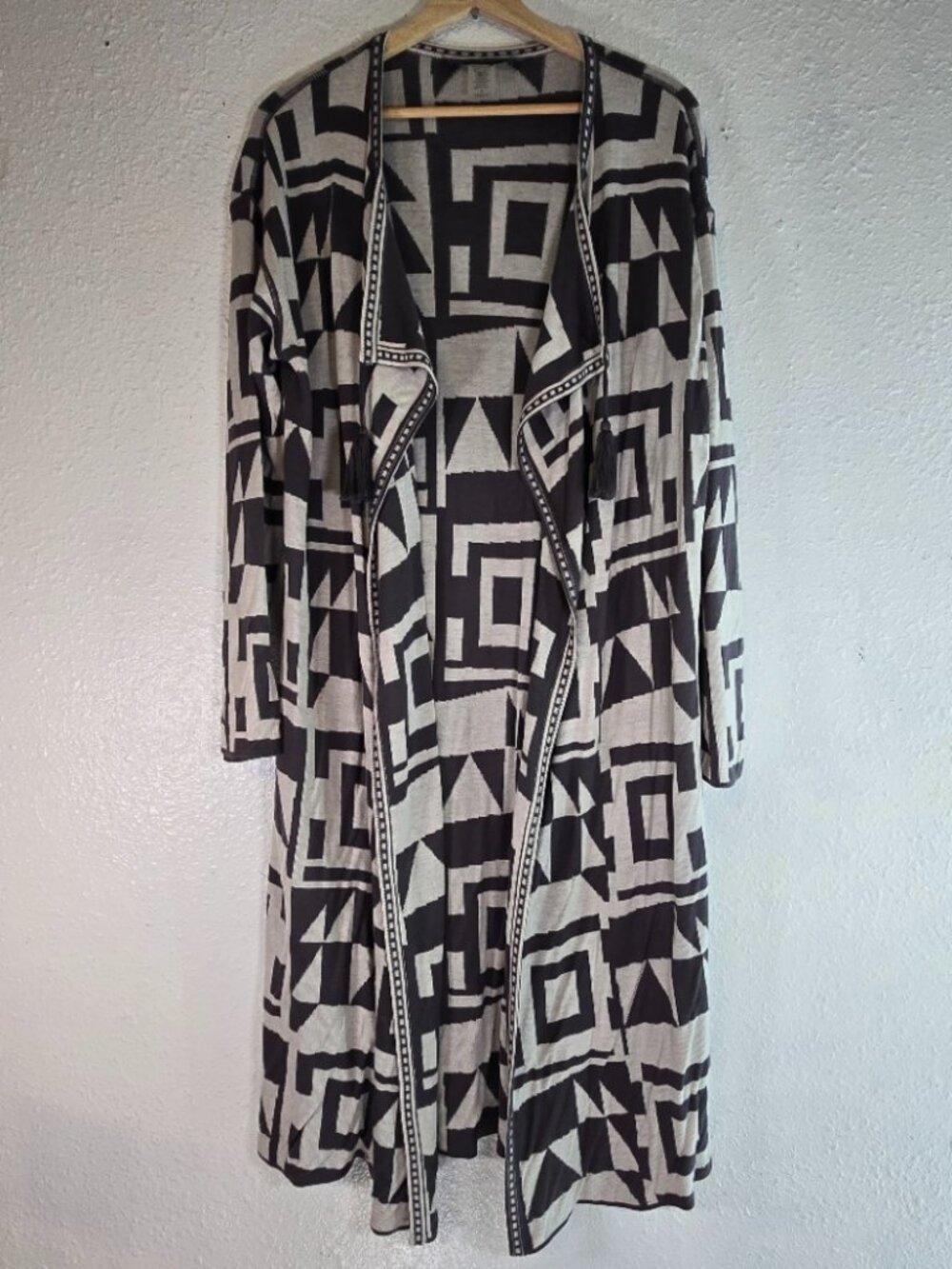 Peruvian Connection Ulla Duster Cardigan – 100% Pima Cotton, Size Medium
